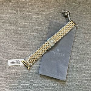Gorgeous! Michele two tone band with Apple Watch connectors - used maybe twice